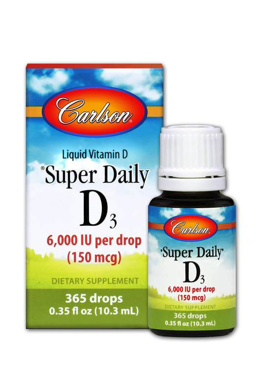 Super Daily D3 6000 IU 10.3mL Carlson Labs