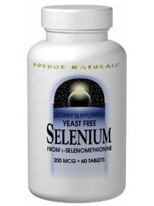 Yeast Free Selenium 200mcg 60 tabs by Source Naturals