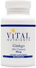 Ginkgo Extract 90ct by Vital Nutrients